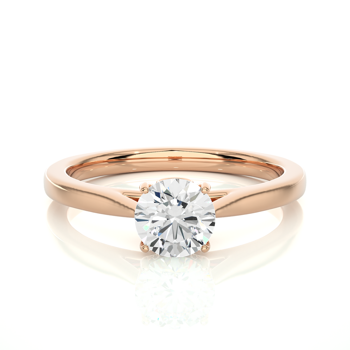 Crowned Solitaire Ring