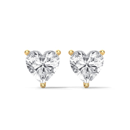 Lovely Heart Stud Earrings