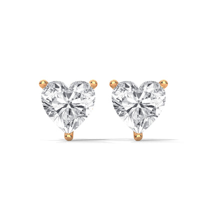 Lovely Heart Stud Earrings