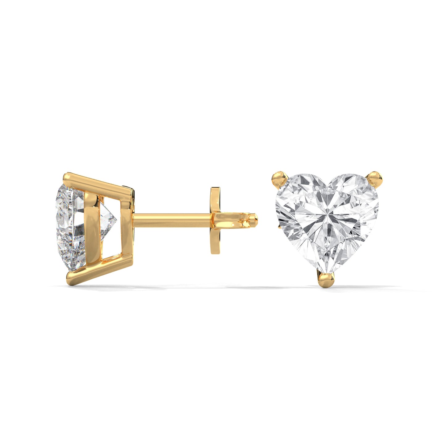 Lovely Heart Stud Earrings