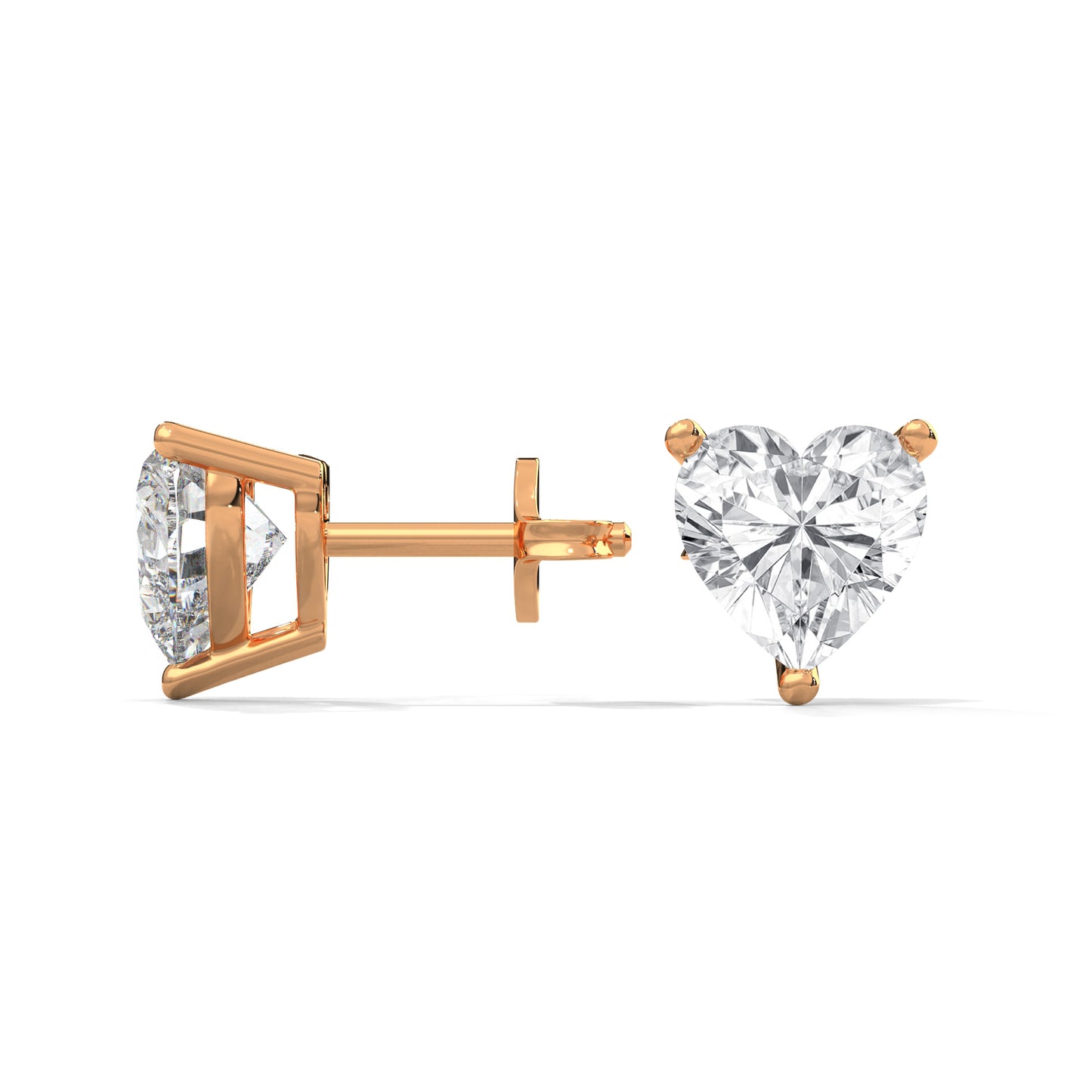 Lovely Heart Stud Earrings