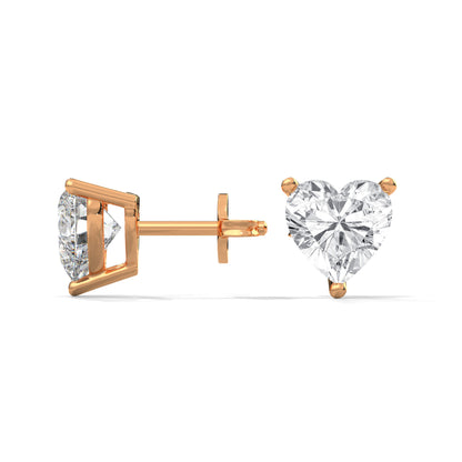 Lovely Heart Stud Earrings