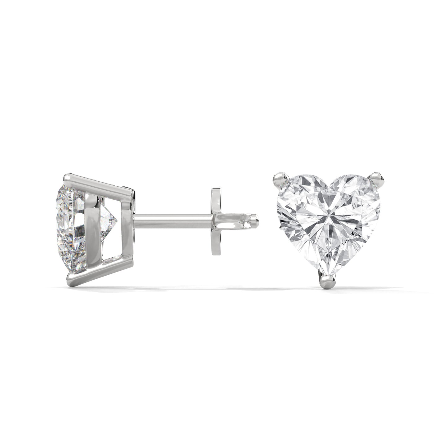 Lovely Heart Stud Earrings