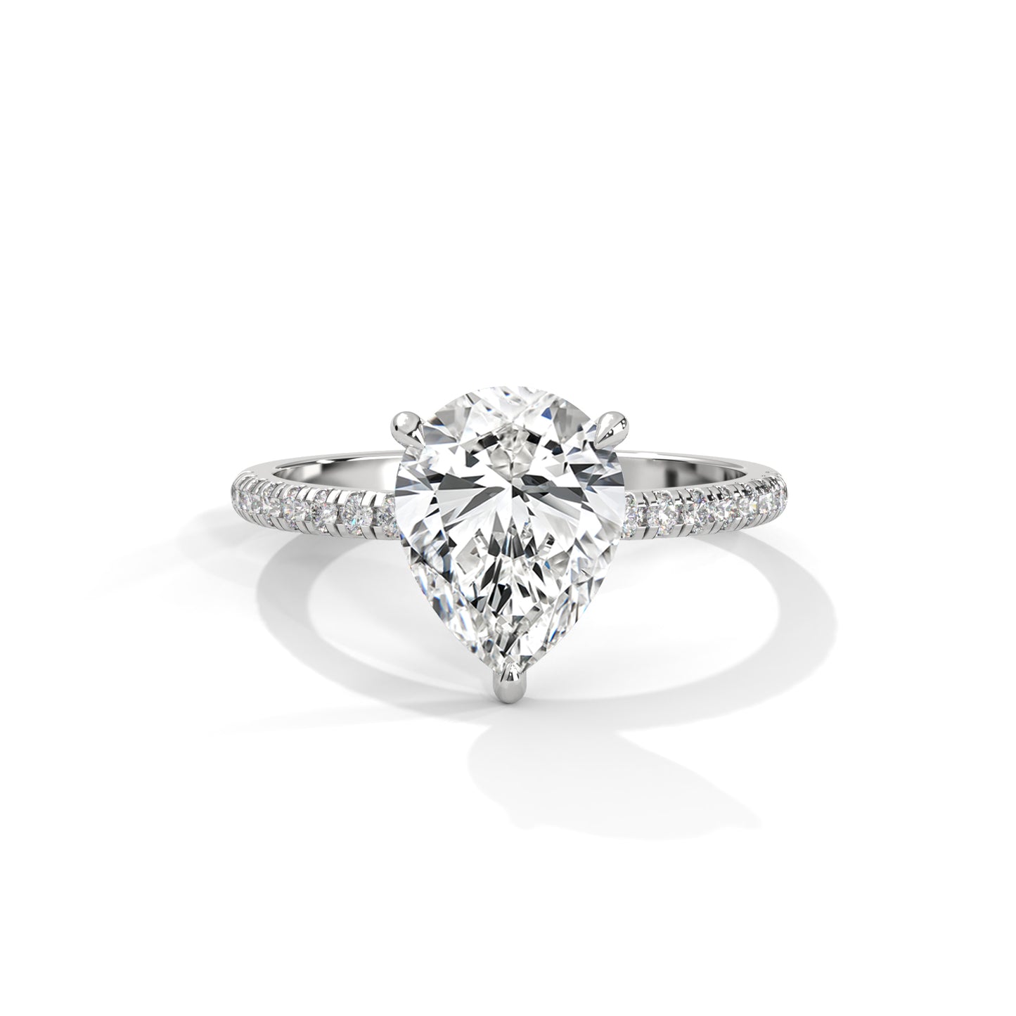 Celestial Pear Solitaire Ring