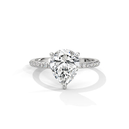 Celestial Pear Solitaire Ring