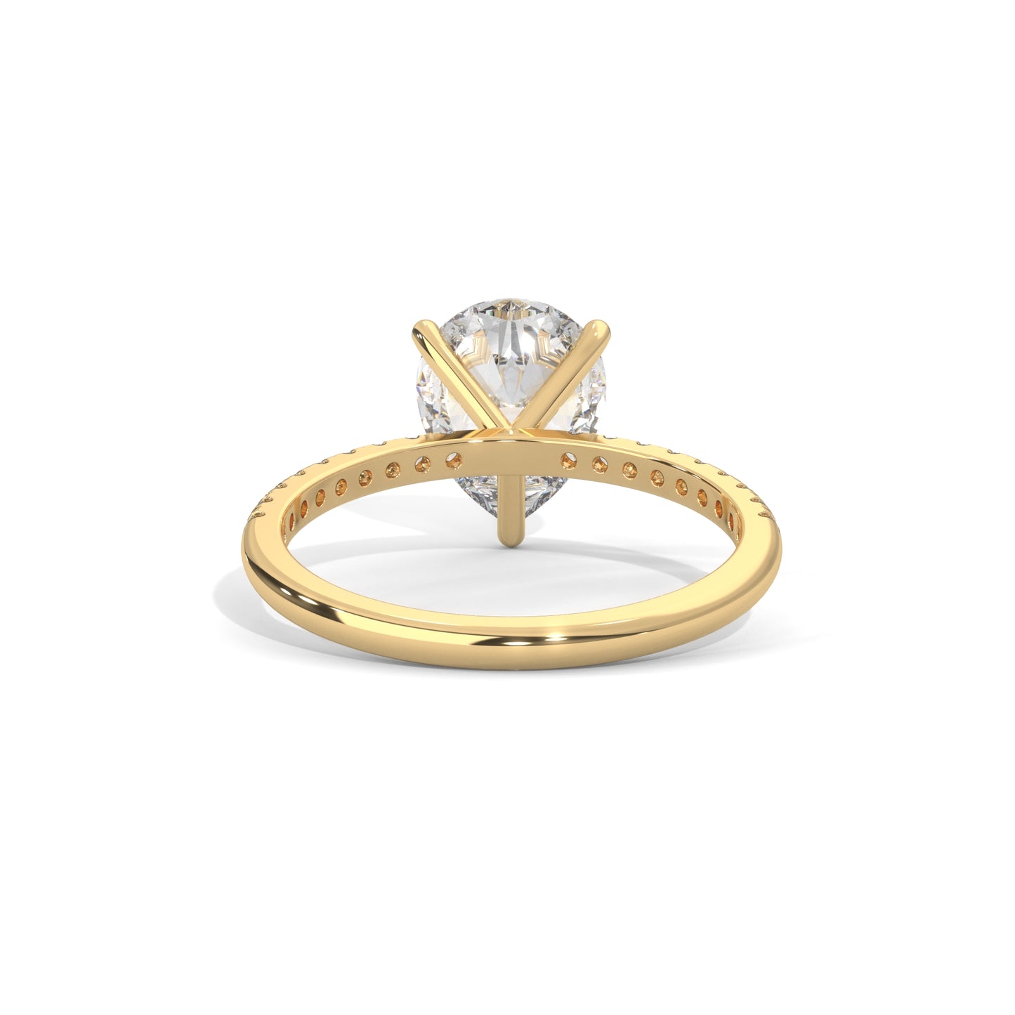 Celestial Pear Solitaire Ring