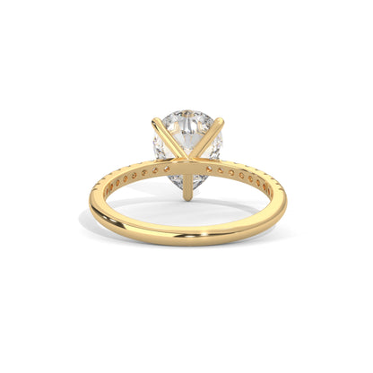 Celestial Pear Solitaire Ring