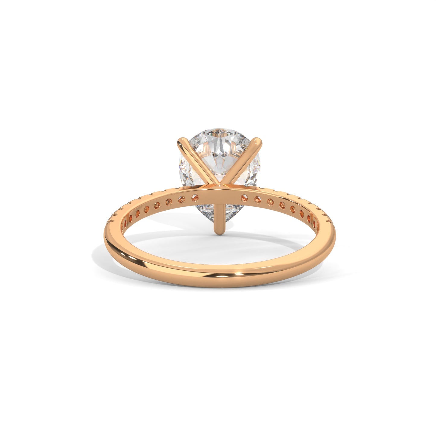 Celestial Pear Solitaire Ring