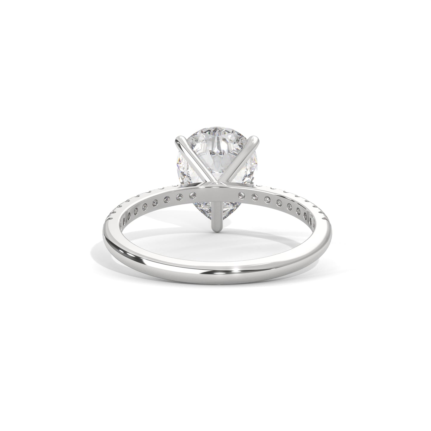 Celestial Pear Solitaire Ring