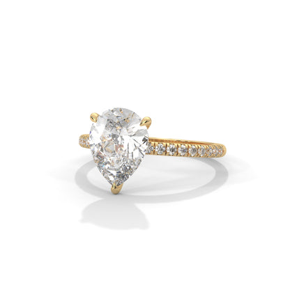 Celestial Pear Solitaire Ring