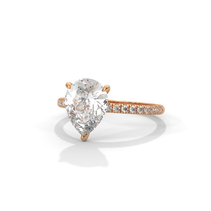 Celestial Pear Solitaire Ring