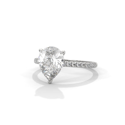 Celestial Pear Solitaire Ring