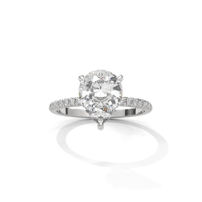 Celestial Pear Solitaire Ring