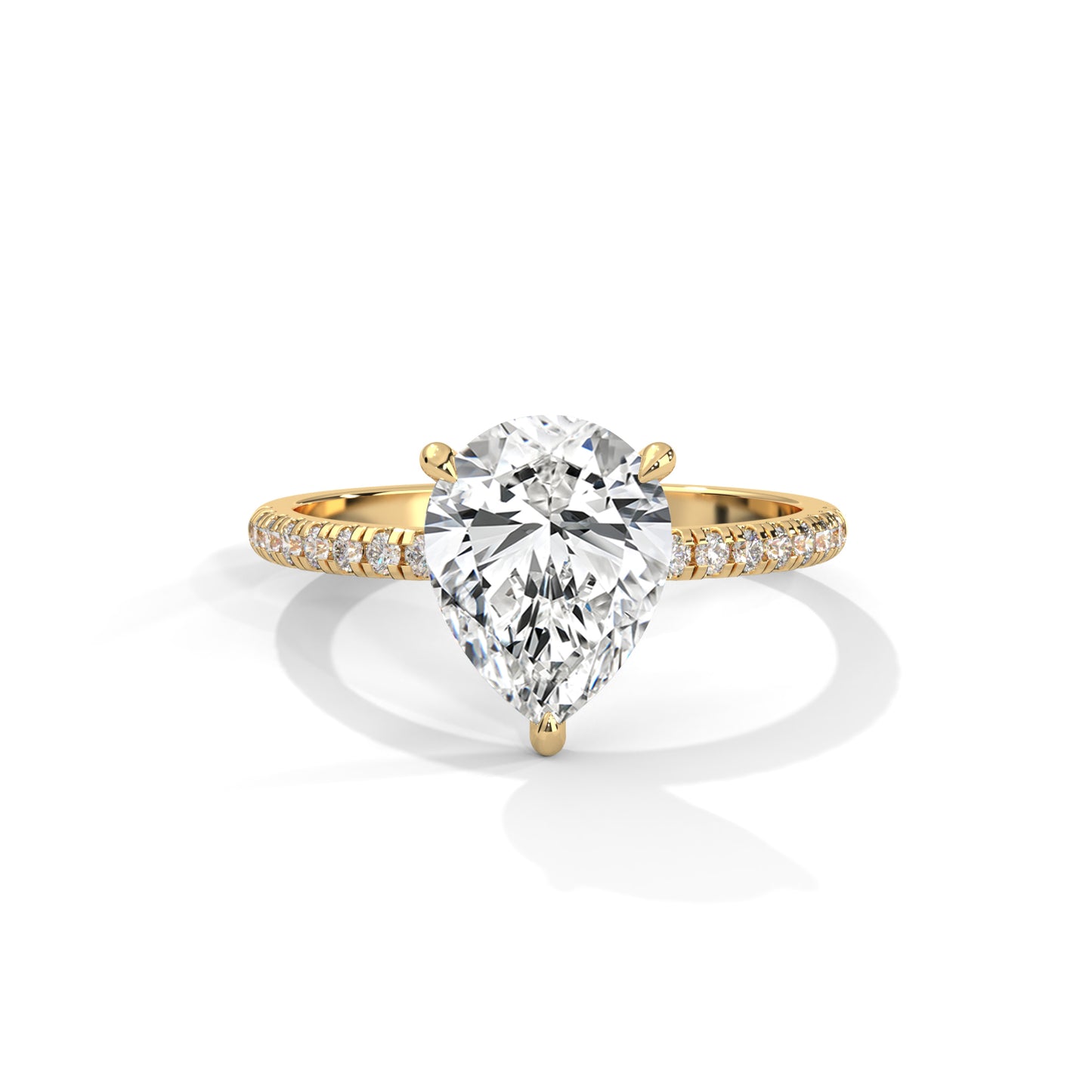Celestial Pear Solitaire Ring