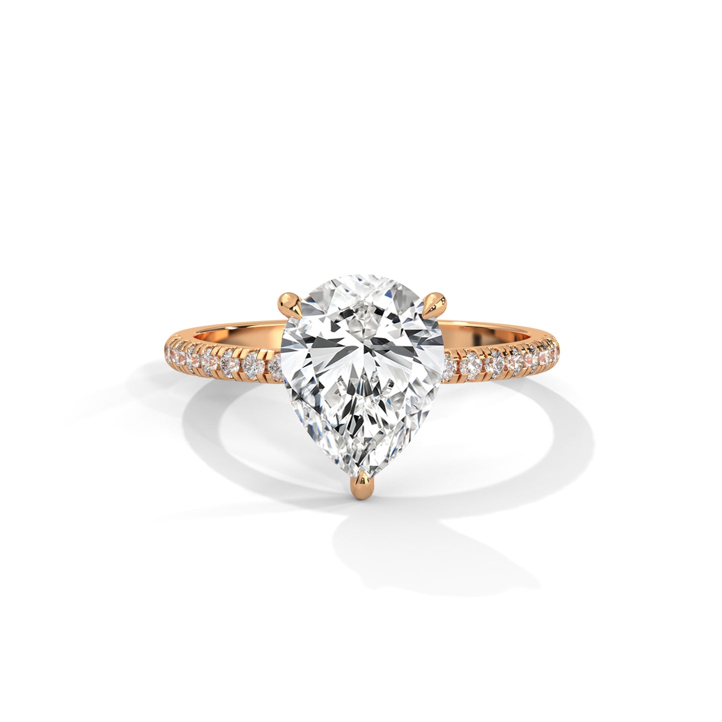 Celestial Pear Solitaire Ring