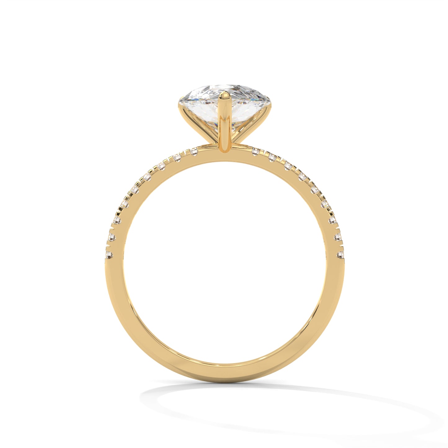 Celestial Pear Solitaire Ring