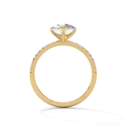 Celestial Pear Solitaire Ring