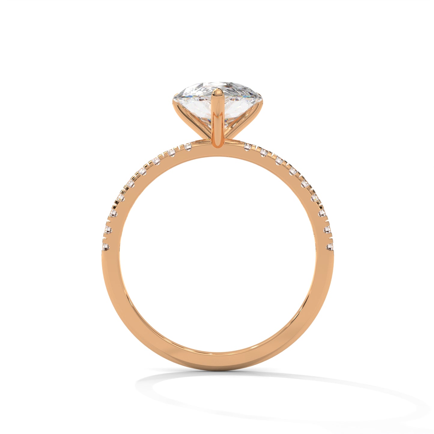 Celestial Pear Solitaire Ring