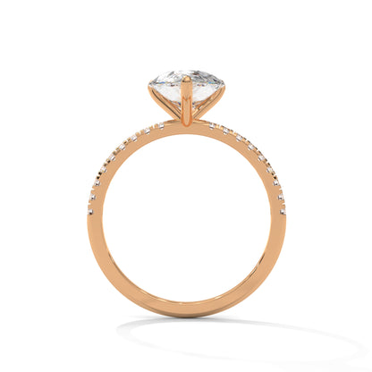 Celestial Pear Solitaire Ring