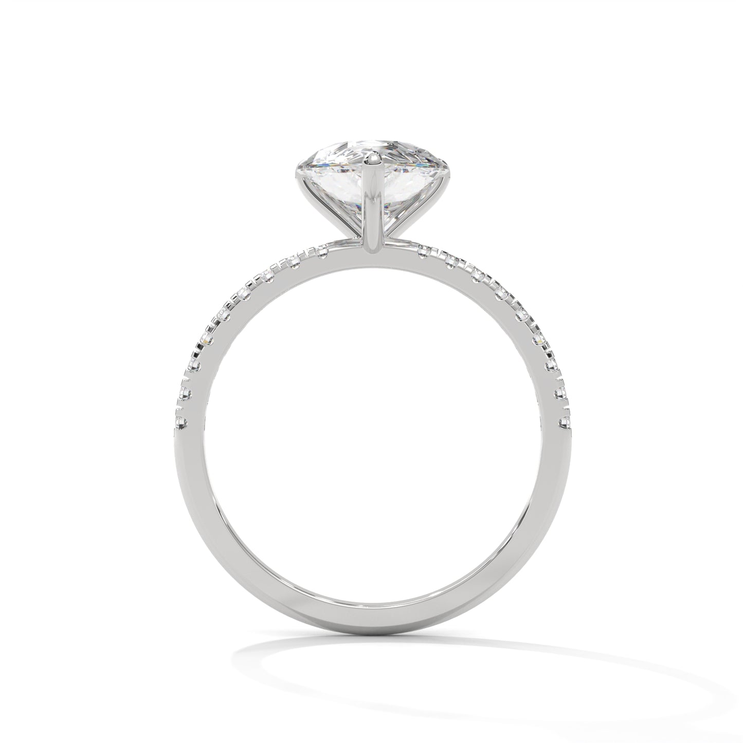 Celestial Pear Solitaire Ring