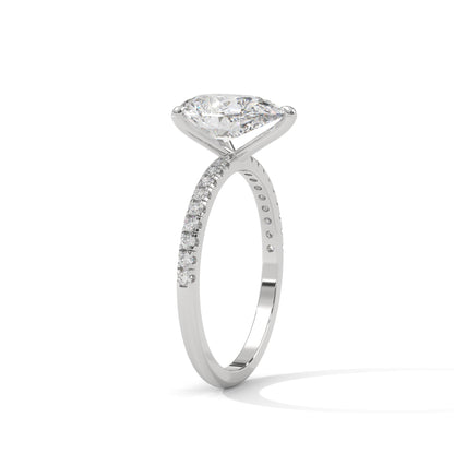 Celestial Pear Solitaire Ring