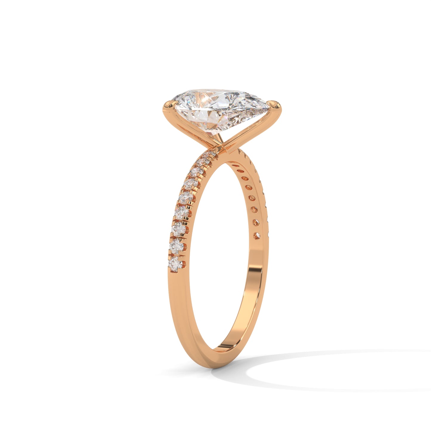 Celestial Pear Solitaire Ring