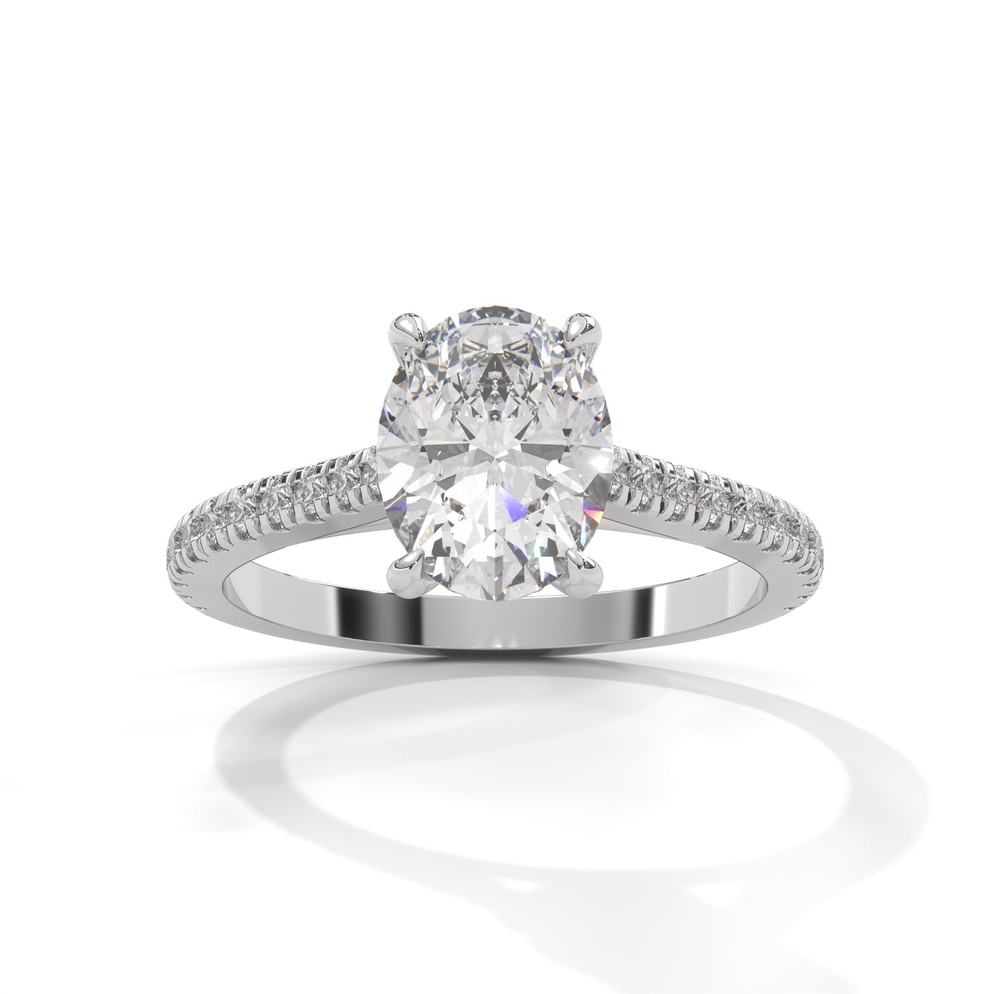 Allure Oval Side Stone Ring