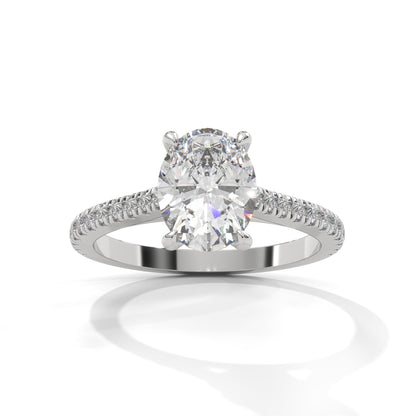 Allure Oval Side Stone Ring