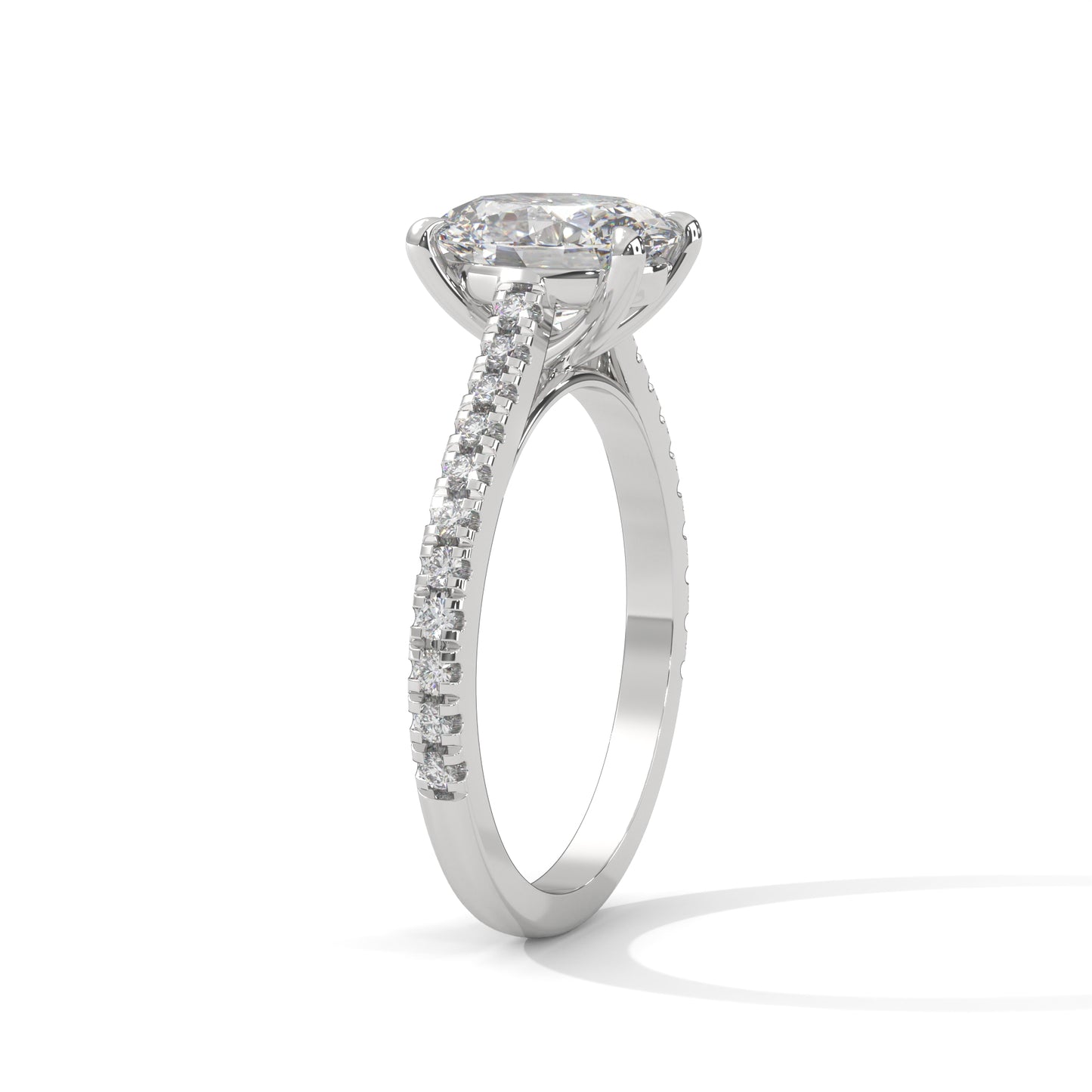 Allure Oval Side Stone Ring