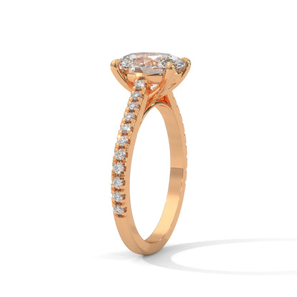 Allure Oval Side Stone Ring