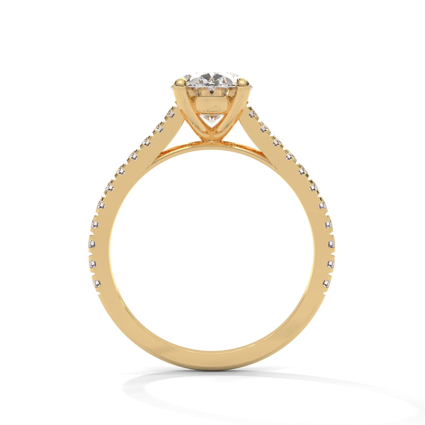 Allure Oval Side Stone Ring