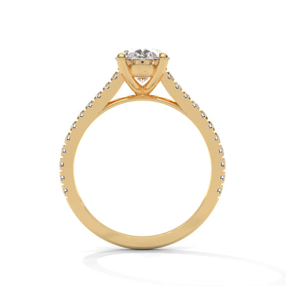 Allure Oval Side Stone Ring