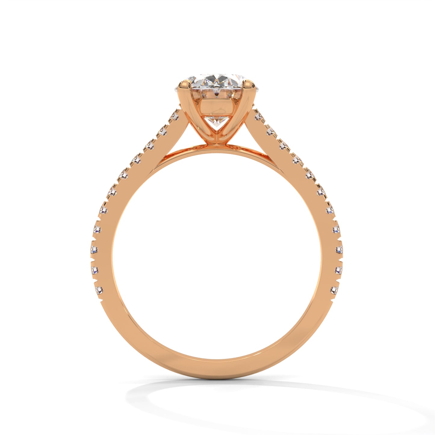 Allure Oval Side Stone Ring