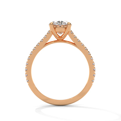 Allure Oval Side Stone Ring
