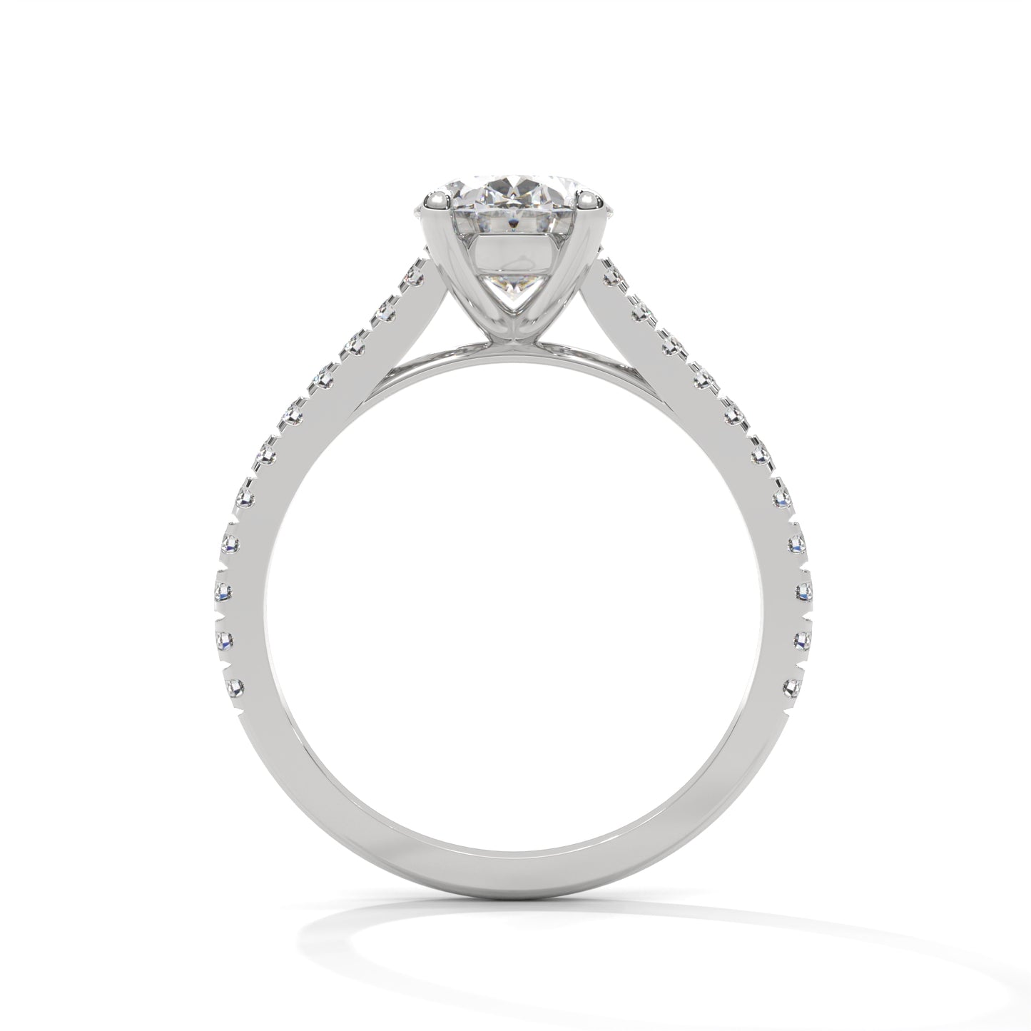 Allure Oval Side Stone Ring