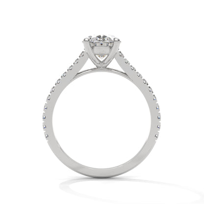 Allure Oval Side Stone Ring