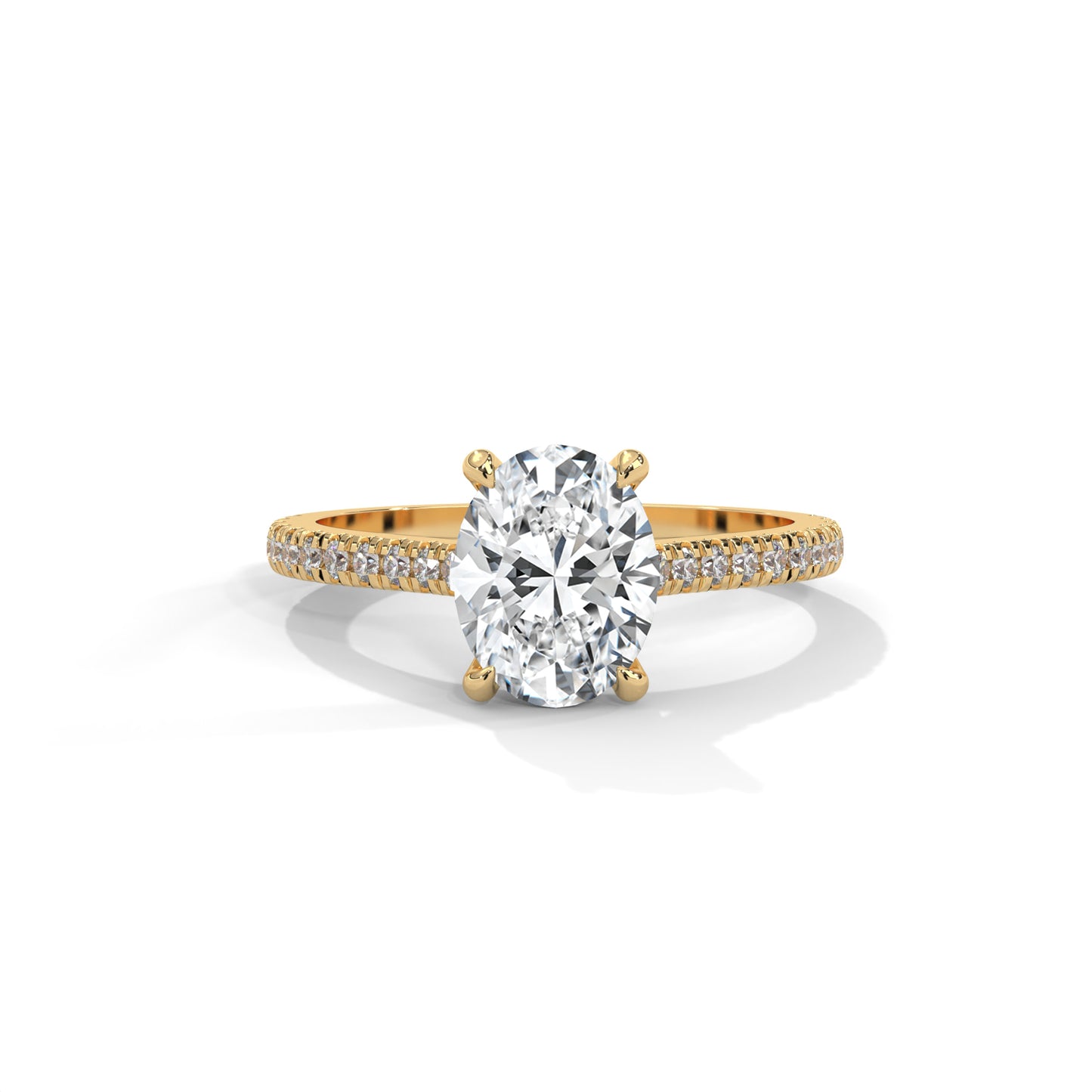 Allure Oval Side Stone Ring
