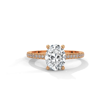 Allure Oval Side Stone Ring