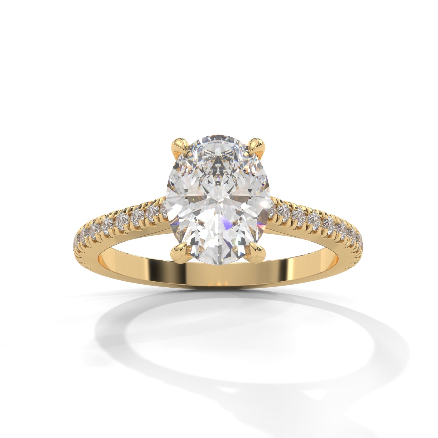 Allure Oval Side Stone Ring