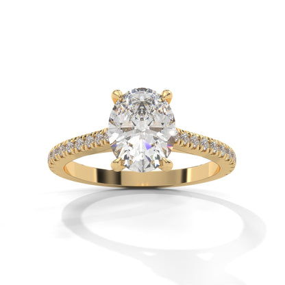 Allure Oval Side Stone Ring