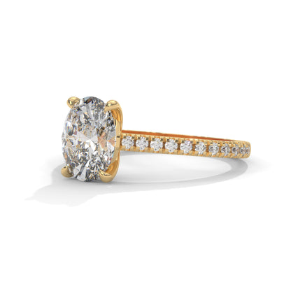 Allure Oval Side Stone Ring