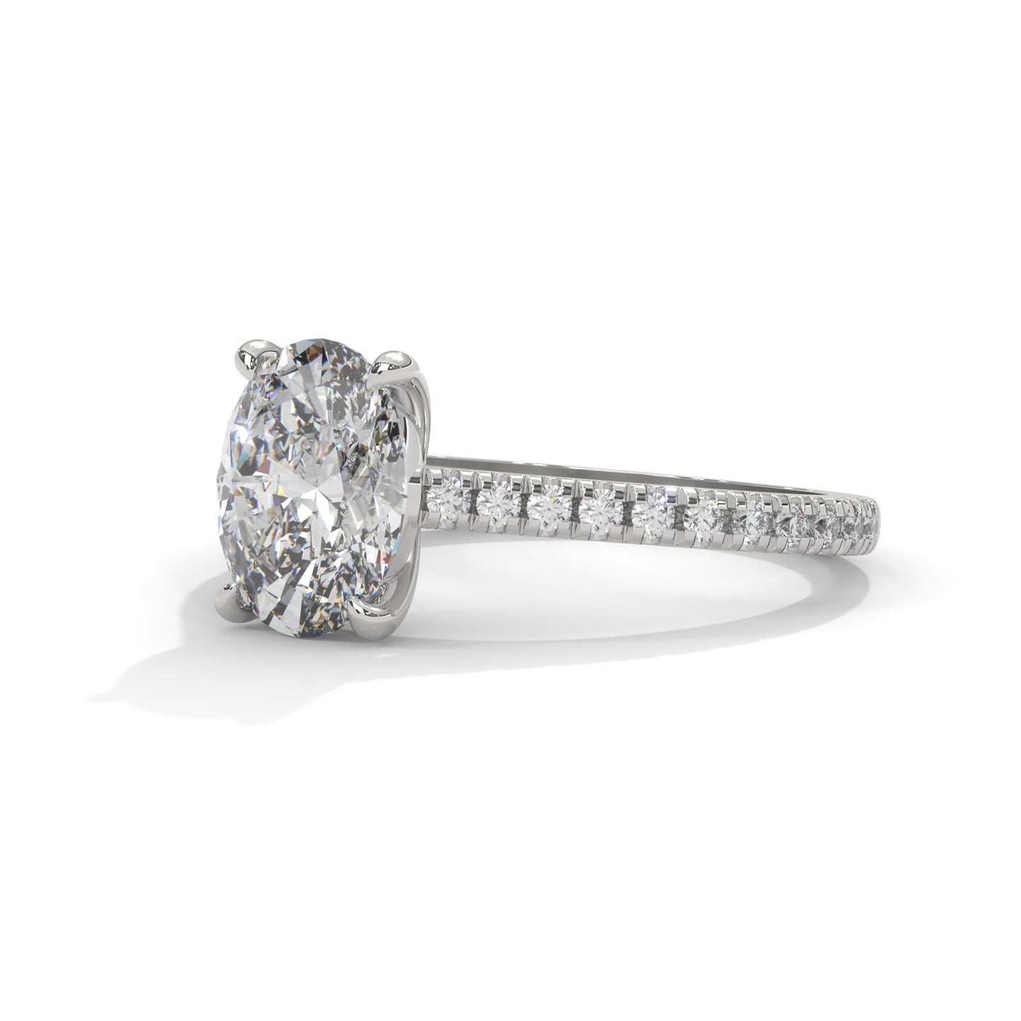 Allure Oval Side Stone Ring