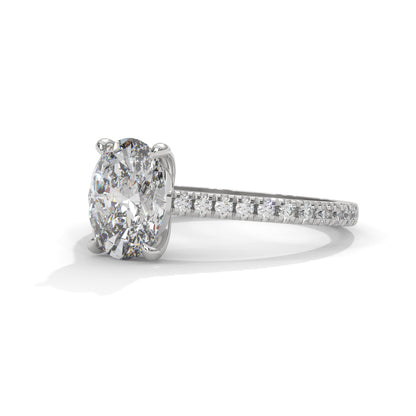 Allure Oval Side Stone Ring