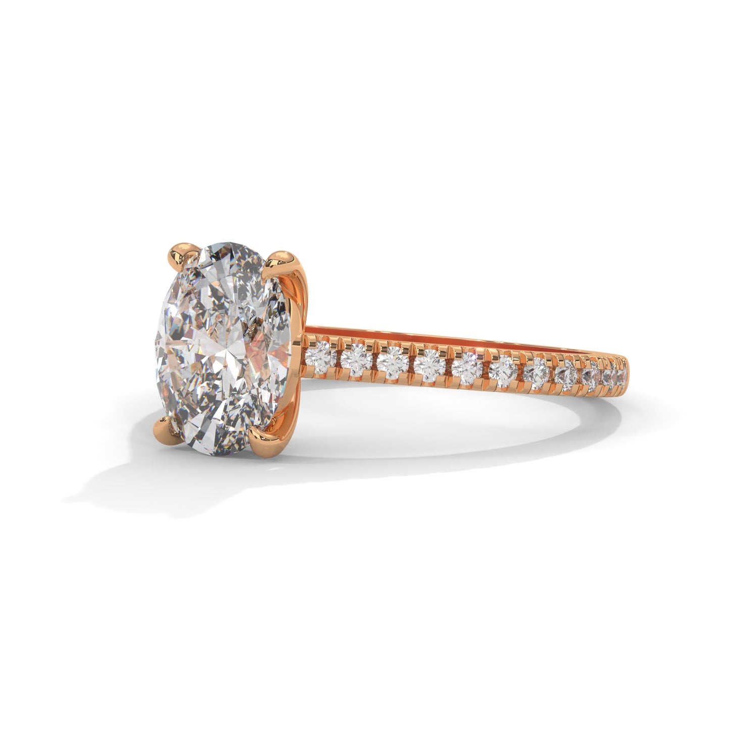 Allure Oval Side Stone Ring