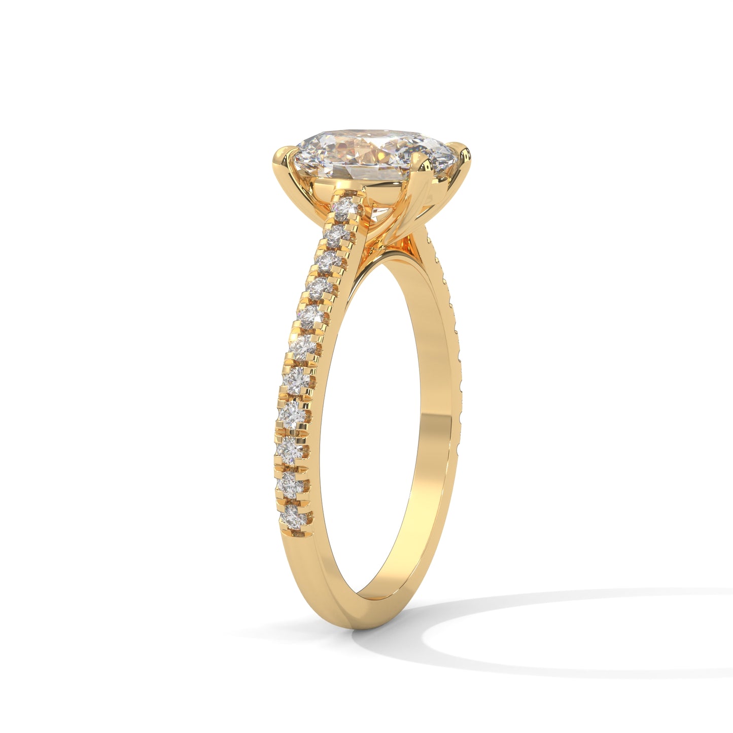 Allure Oval Side Stone Ring