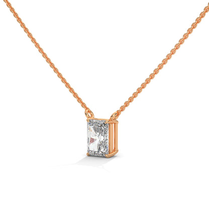 Veloura Emerald Cut Pendant With Chain