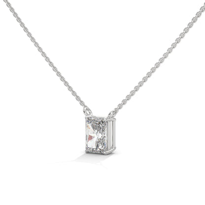 Veloura Emerald Cut Pendant With Chain