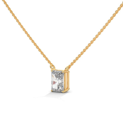 Veloura Emerald Cut Pendant With Chain