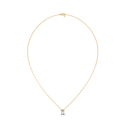 Veloura Emerald Cut Pendant With Chain
