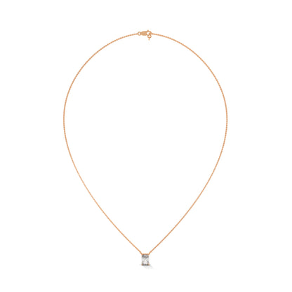 Veloura Emerald Cut Pendant With Chain